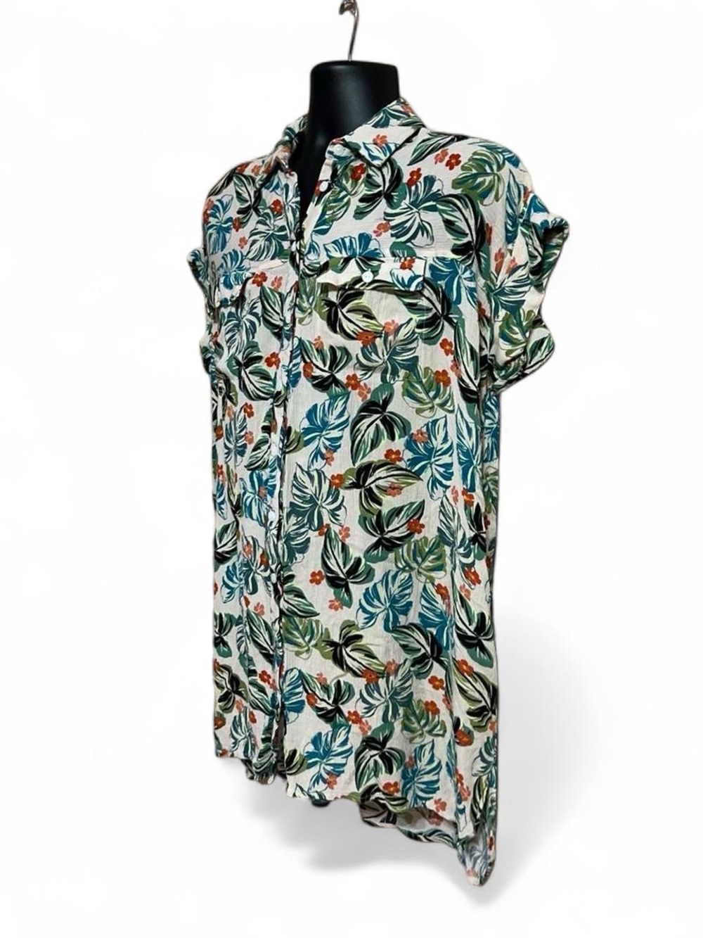 Lost + Wonder Luau On The Beach Tunic Shirt Dress‎ Size M Cover Up